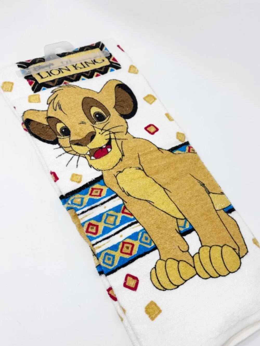 VTG Disney The Lion King Young Simba’s  Towel Wash Cloth   Cannon   1990s   NEW